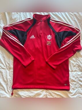 Player Issue adidas Canada Soccer Half-Zip Training Top Pullover